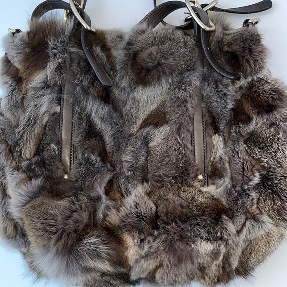 Authentic TOD’S G-Bag Easy Grande Tote/Handbag ~ in Brown Fox Fur - Picture 10 of 16